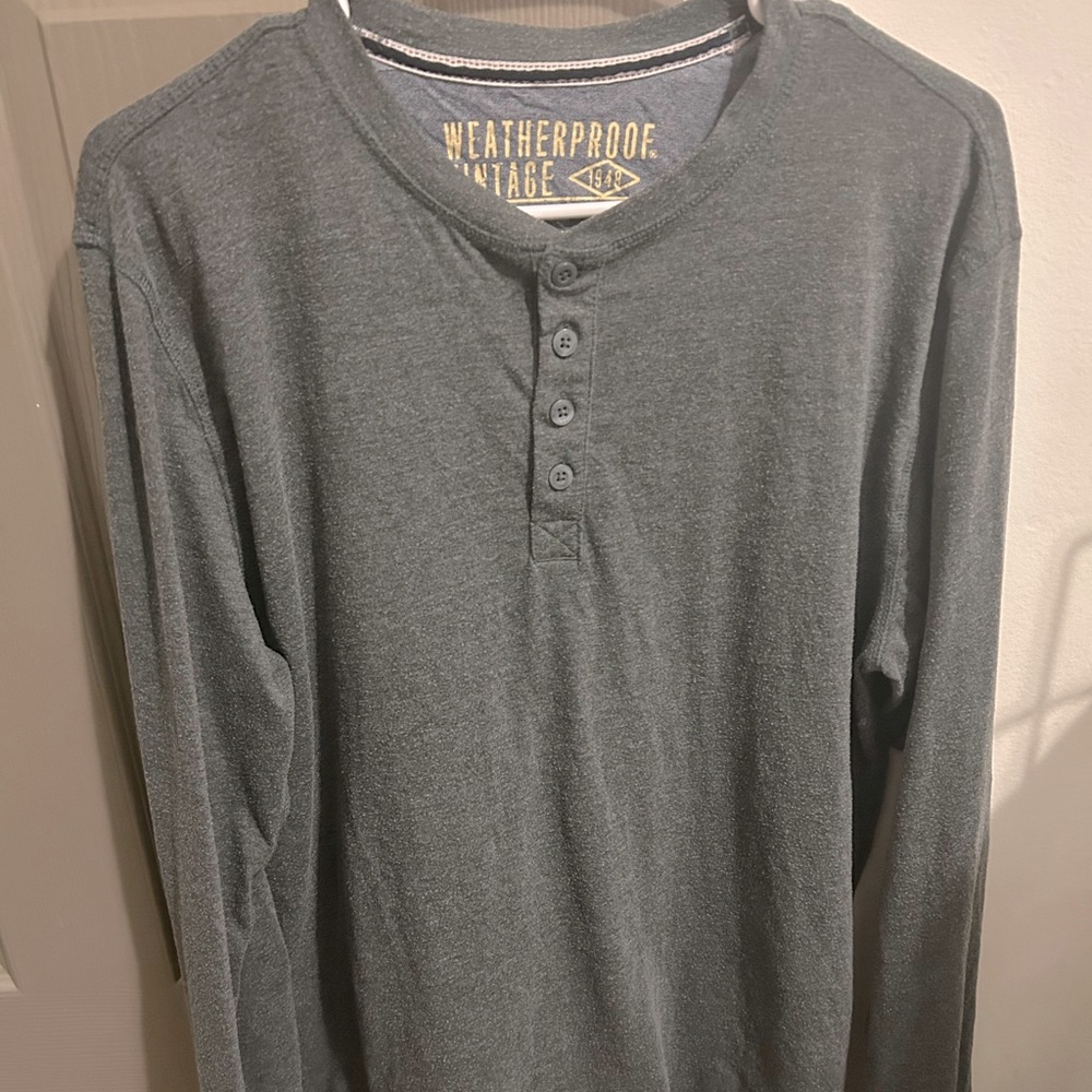 The vintage Henley weatherproof vintage long sleeve shirt